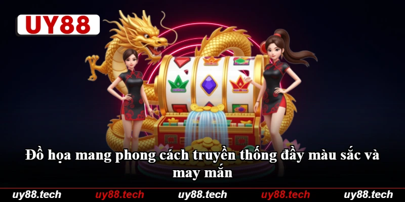 Đồ họa mang phong cách truyền thống đầy màu sắc và may mắn Đồ họa mang phong cách truyền thống đầy màu sắc và may mắn