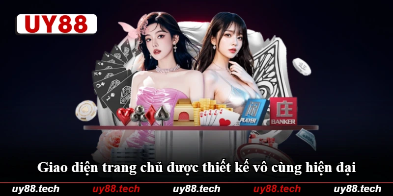 Giao diện trang chủ được thiết kế vô cùng hiện đại