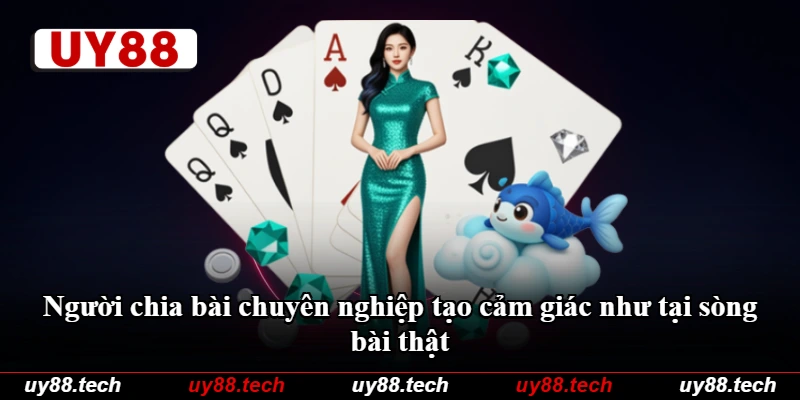 Người chia bài chuyên nghiệp tạo cảm giác như tại sòng bài thật Người chia bài chuyên nghiệp tạo cảm giác như tại sòng bài thật